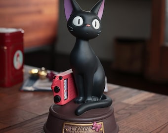 Official Studio Ghibli Kikis Delivery Service Jiji Porcelain Music Box Figurine