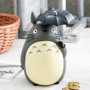 Totoro Coin Bank – Official Studio Ghibli PVC Figure with Umbrella