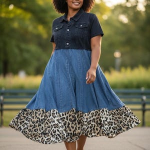 black and blue denim dress Women's Already Iconic Halter Denim Mini Dress in Dark Blue