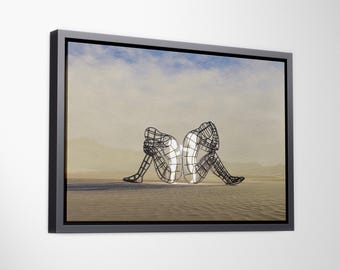 Alexander Milov Two People Backs Art, Burning Man Canvas Print