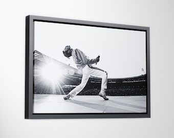 Freddie Mercury 1986 Wembley Concert Canvas Print, Music Wall Art (Ready to Hang)