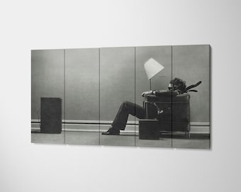 Blown-Away Guy Maxell Ad 1979 Steve Steigman Canvas Wall Art Decor
