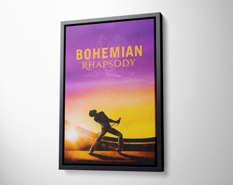 Freddie Merkur Leinwand Wandkunst - Boho Rhapsody Vintage Poster für Musikzimmer - Retro Queen Rock Band Print, Ästhetisches Wohnzimmer Dekor