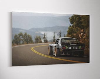 Ken Block Hoonicorn Mustang Canvas Wall Art, Gymkhana Racing Poster