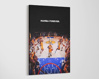 Kobe Bryant Mamba Forever Leinwanddruck, Lakers NBA Poster Decor