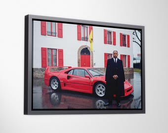 Lewis Hamilton Ferrari F40 Factory Visit Photo, Wall Decor Art