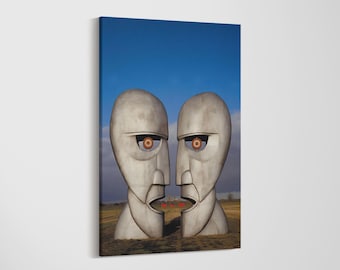 Pink Floyd The Division Bell Canvas Art, Progressive Rock Album Cover, Surreal Landscape Music Poster