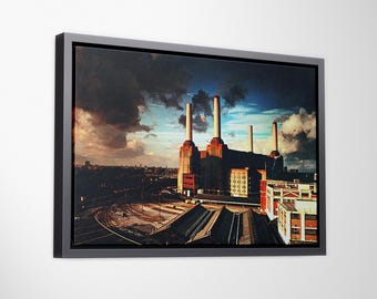 Pink Floyd Animals Album Cover Canvas Art, Music Wall Decor, Framed Painting