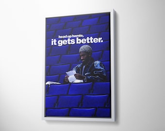 Kobe Bryant Motivational Canvas Wall Art - Vintage Basketball Print with Quote for Office - Aesthetic Sports Poster, Mamba Mentality Gift
