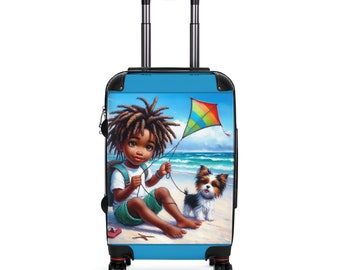 Anthony Kid's Suitcase, Travel, Luggage, Children, Camping, Holiday, Trip, Kite, Boy, Polycarbonate front and ABS hardshell back