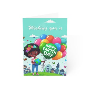 Happy Earthday v3 Niños, Profesor, Tarjetas de felicitación, Cumpleaños, Ciencia, Lindo, Niña, Afroamericano, Negro, Familia, Arte, Niños