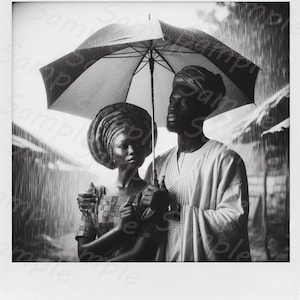 BlackRain v3 Afroamericano, Papel de Saludo Negro, Regalo, Romance, Parejas, B&W, Afroamericano, Blackman, Amor, Lluvia, Boda, Matrimonio