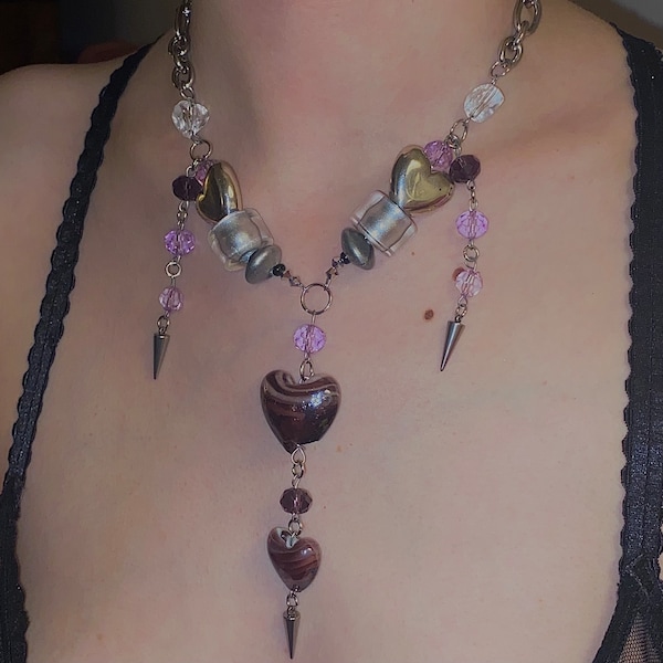 Purple Heart necklace