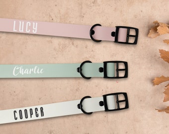 Collier pour Chien Personnalisé avec le Prénom de votre Animal en Biothane – Hypoallergénique, Imperméable et Résistant