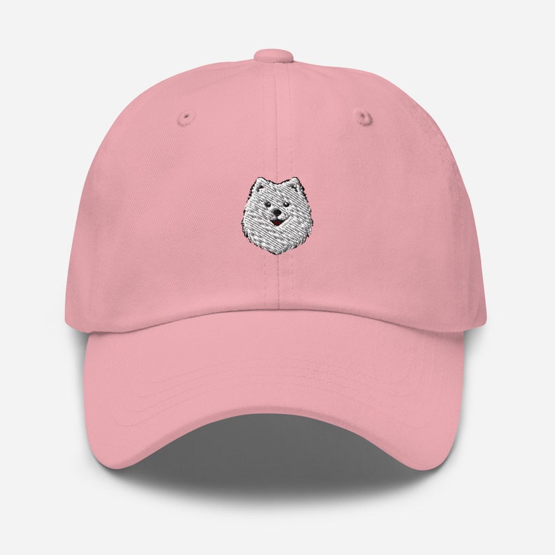 Japanese Spitz Embroidered Hat Canine Elegance for Dog Lovers Comfort and Style Perfect Gift for Spitz Admirers Rose