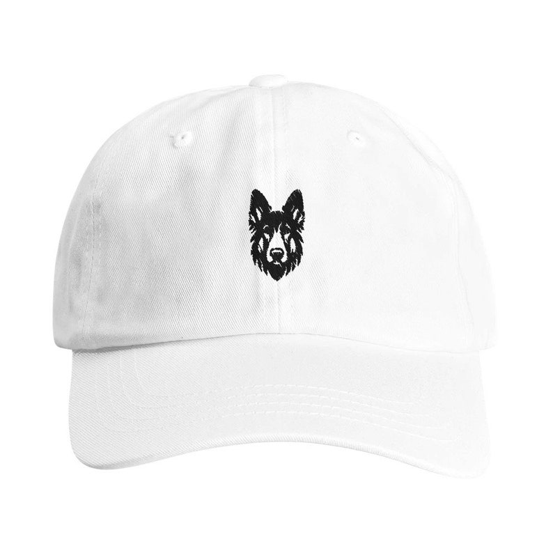 German Shepherd Embroidered Cap-Canine Fashion Accessory for Dog Lovers, Comfortable and Stylish Hat, Ideal Unique Gift White