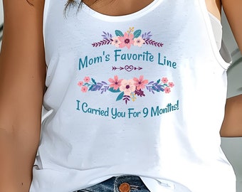 Sporty Mom Stylish Tank: 9 Months Tribute Tank