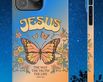 John 14 6 Christian Phone Case Bible Verse Iphone Case Faith Gift Jesus Scripture Phone Cover Christian Gift Idea For Women