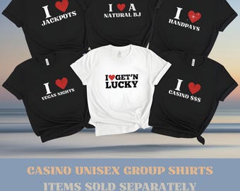 Casino Group Unisex Shirt, Gambling Shirt, Couple Gift, Cute Couple Shirts, Casino Lover Gifts, Gambling Gifts, Vegas Trip, Cruise Shirts