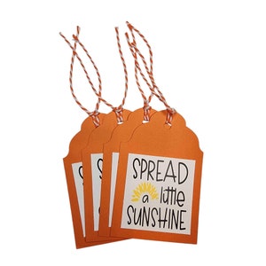 Etiquetas de regalo "Spread A Little Sunshine" / Etiquetas de diario / Efímeras para álbumes de recortes (paquete de 4)