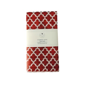 Strawberry Quatrefoil Tissue Paper / Red Quatrefoil Gift Wrap