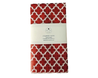 ストロベリー四つ葉ティッシュペーパー / レッド四つ葉ギフトラップ