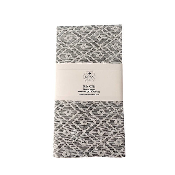 Grey Aztec Tissue Paper / Gift Wrap