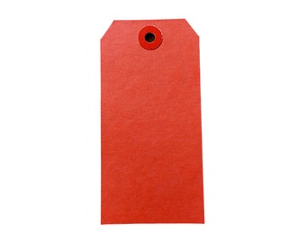 Red Gift Tags Blank - Set of 20