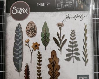 Tim Holtz Funky Nature Dies Sizzix Thinlets