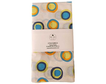 Papier de soie Agrumes Bubbles / Emballage cadeau d'anniversaire