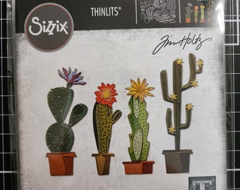 Tim Holtz Funky Cactus Dies Sizzix Thinlets