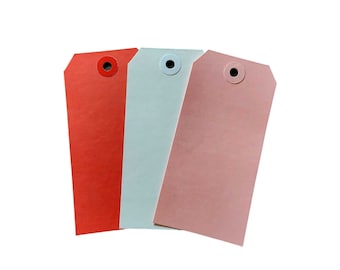 Blank Gift Tags - Multi-color Pack / Red, White and Pink - (Set of 30 tags)