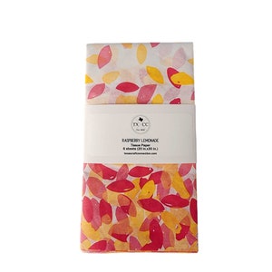 Raspberry Lemonade Tissue Paper / Pink and Yellow Watercolor Gift Wrap