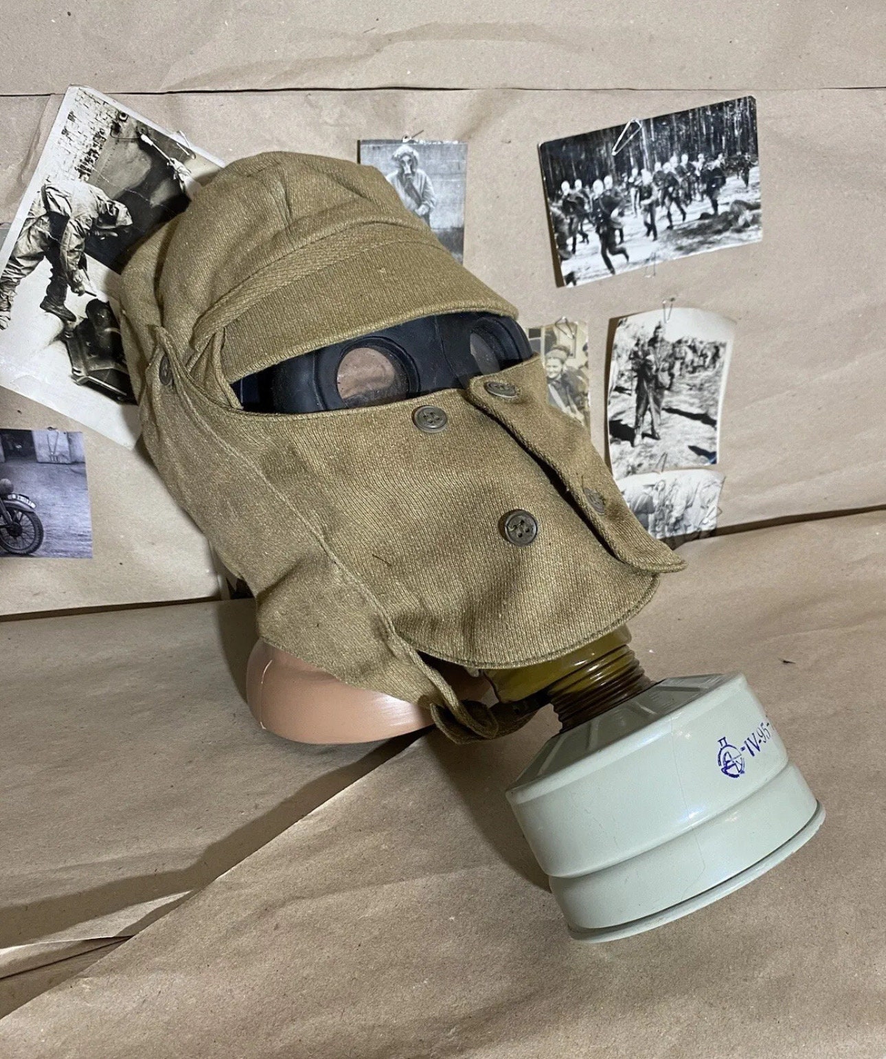 1987年製　米軍　モスキートパーカー　Large size Original Rare Gas Mask 1989 Size 2 SHMS RSH-4 Filter Mk-kd