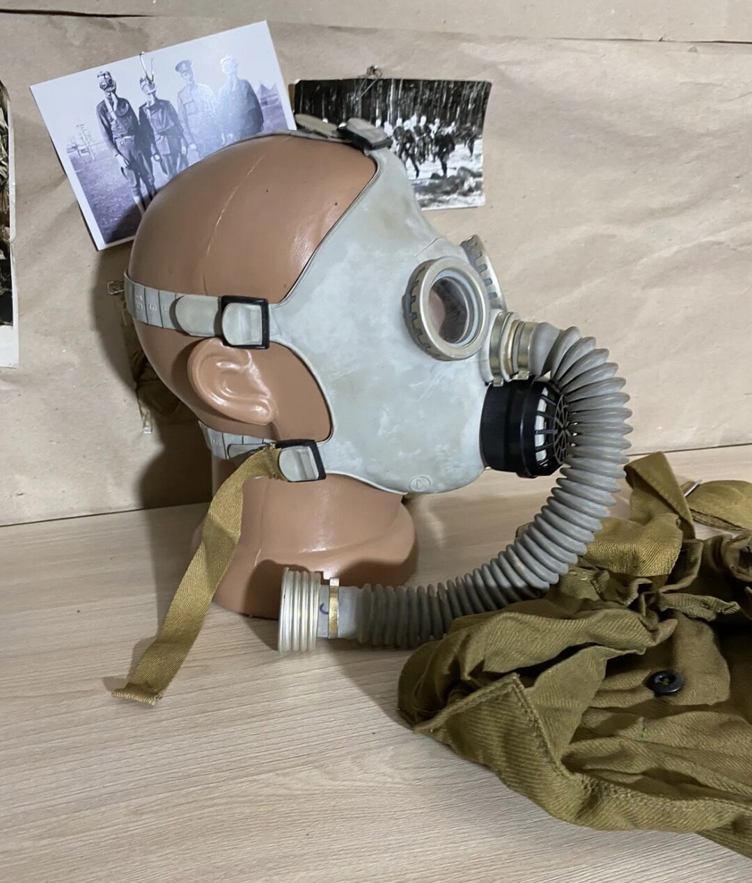 Soviet USSR Military Vintage Protection Gas Mask DP-6M 1986 Size 4 ...