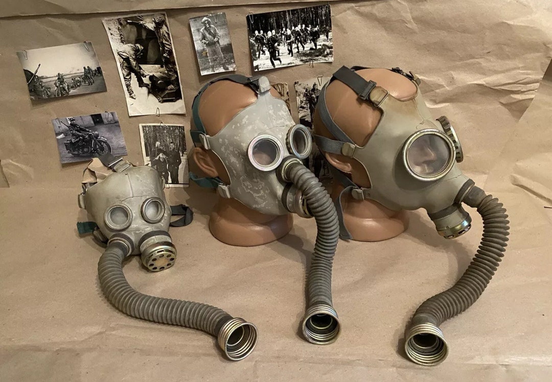 3 Masks SET Soviet USSR Military Vintage Gas Mask DP-6M Pdf-d Pdf Pdfd ...