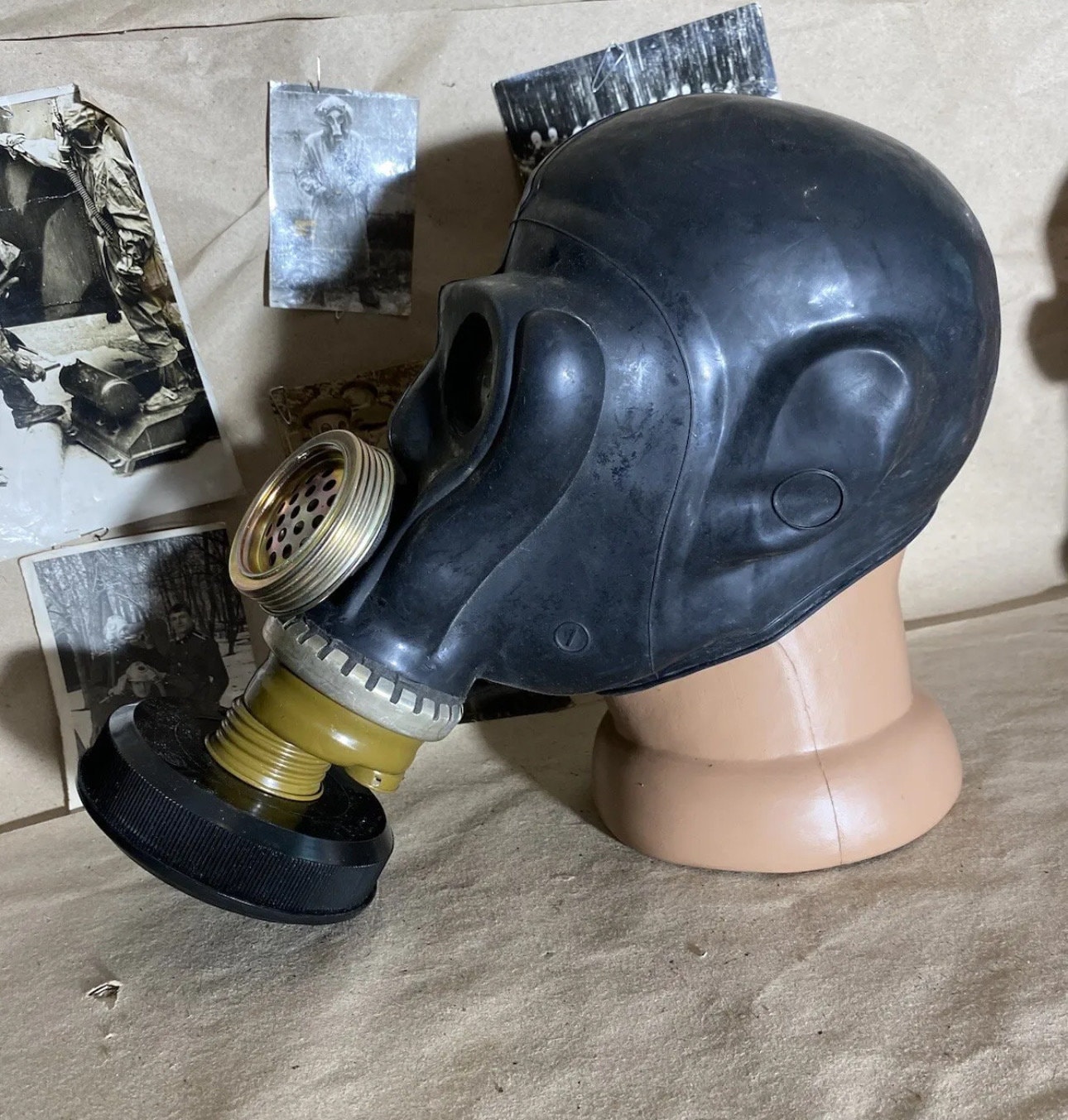 Original Rare Gas Mask 1989 Size 1 SHMS RSH-4 Filter Paf Soviet