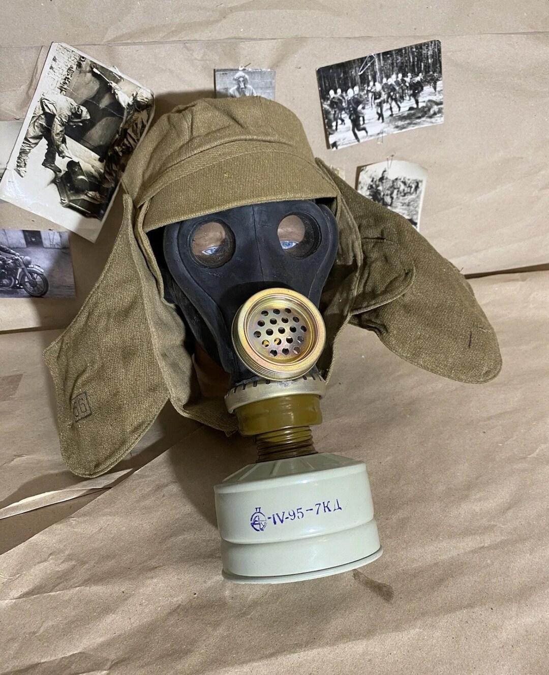 Original Rare Gas Mask 1989 Size 2 SHMS RSH-4 Filter 7KD +