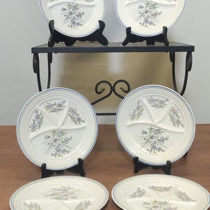 set of 6 compartment plates Orchies - Moulin des Loups