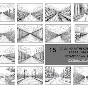 Calming Paths Coloring Pages – 15 Printable Mindful Designs for Stress Relief