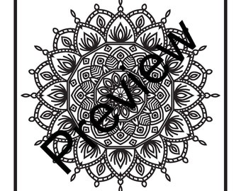 Sunday Centering Weekly Mindful Affirmation and Mandala Coloring Page Series Weeks 17-20