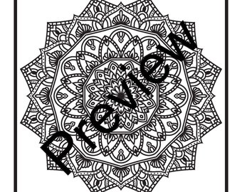 Sunday Centering Weekly Mindful Affirmation and Mandala Coloring Page Series Week 16