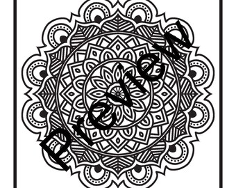Sunday Centering Weekly Mindful Affirmation and Mandala Coloring Page Series Week 25