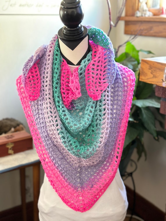 Handmade Crochet Shawl/Scarf Wrap