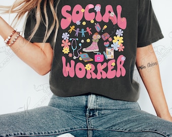 Comfort Colors Social Worker T-Shirt, Profession Inspired Design