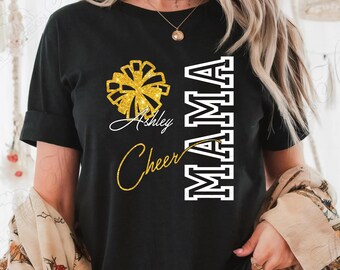 Maglietta Comfort Colors Cheer Mom: maglietta minimalista per il giorno della partita