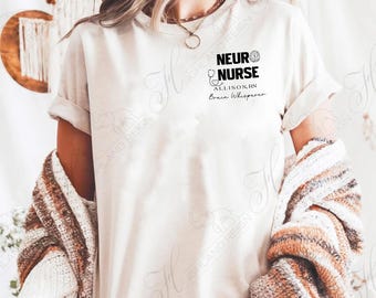 Camiseta del Departamento de Neurología, regalo de graduación para enfermeras de neurología (RN), Comfort Colors®, regalo para neurólogos, camiseta de enfermera de UCI de neurología, unidad de cuidados intensivos de neurología