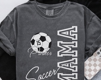 Soccer Mom Comfort Colors Tee: Proud Sports Mama Game Day Shirt