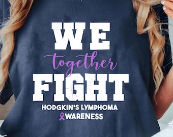 Hodgkin's Lymphoma Awareness T-Shirt: Purple Ribbon Support, Comfort Colors Tee