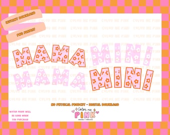 Mama and Mini Daisy's PNG - Digital Download, Sublimation Design, Commercial Use, High Quality, Designs for Shirts, Mother Daughter